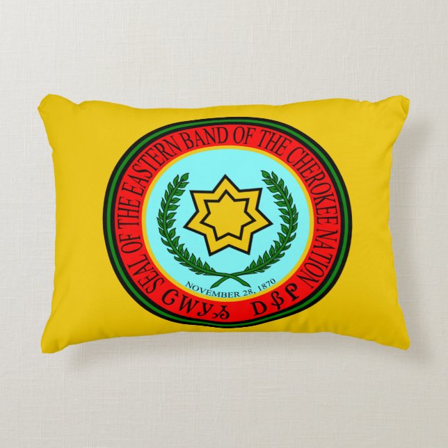 Östra Band i Cherokee Prydnadskudde (Framsidan)