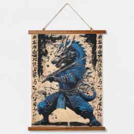Östra Blue Dragon Samurai Warrior - Japanska Bläck