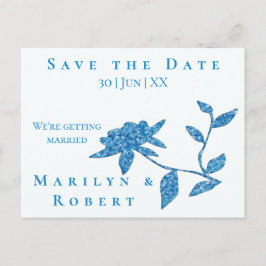 Östra Blue Pelefter Blommigt Vykort