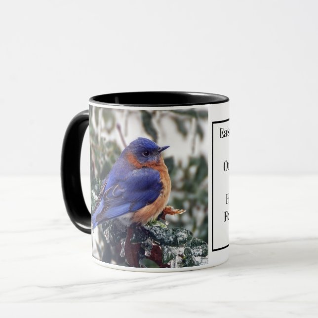 Östra Bluebird Coffee Mugg med identifikation (Framsida vänster)