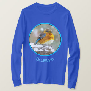 Östra Bluebird in Snö - Originalfoto T Shirt