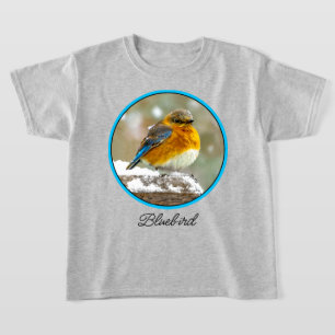 Östra Bluebird in Snö - Originalfoto T Shirt