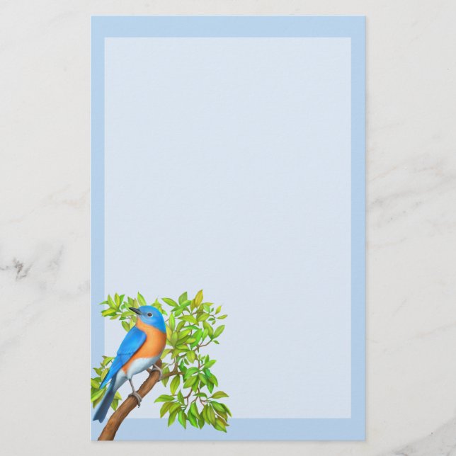 Östra Bluebird Vild Bird Stationery Brevpapper (Framsida)