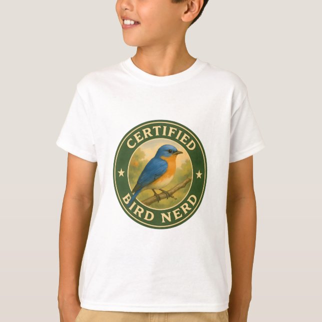 Östra Bluebird Vintage Badge T Shirt (Framsida)