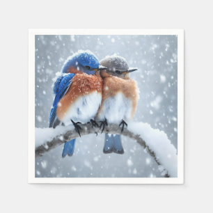 ÖSTRA BLUEBIRDS i SNÖ Pappersservett