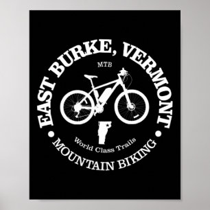 Östra Burke Roligt Östra Burke Vermont Berg Cykels Poster