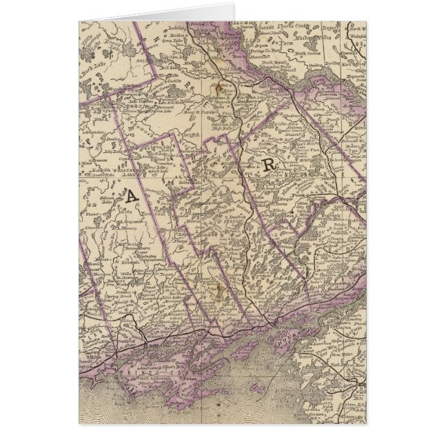 Östra del av Ontario Hälsningskort (Framsidan)