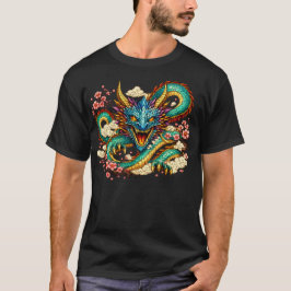 Östra Drakar & Körsbärsblommor Fantasykonst T Shirt