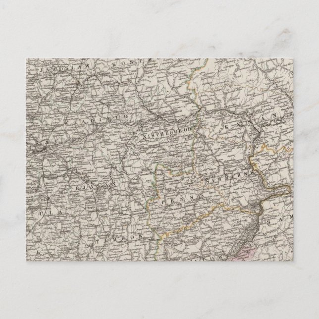 Östra Europa, centrala Ryssland Vykort (Framsida)