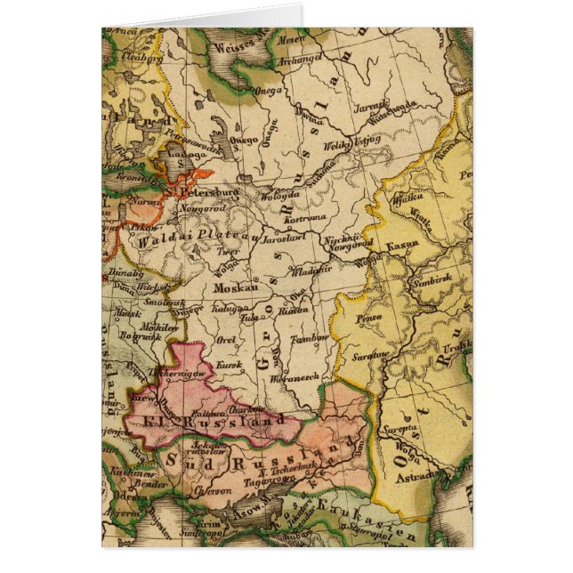 Östra Europa och Ryssland Hälsningskort (Framsidan)