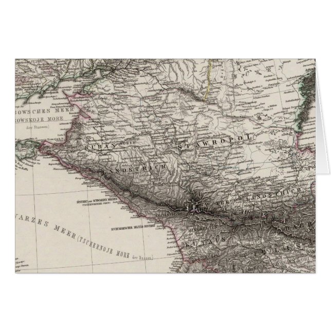 Östra Europa, Ryssland, Turkiet Hälsningskort (Framsidan Horizontal)