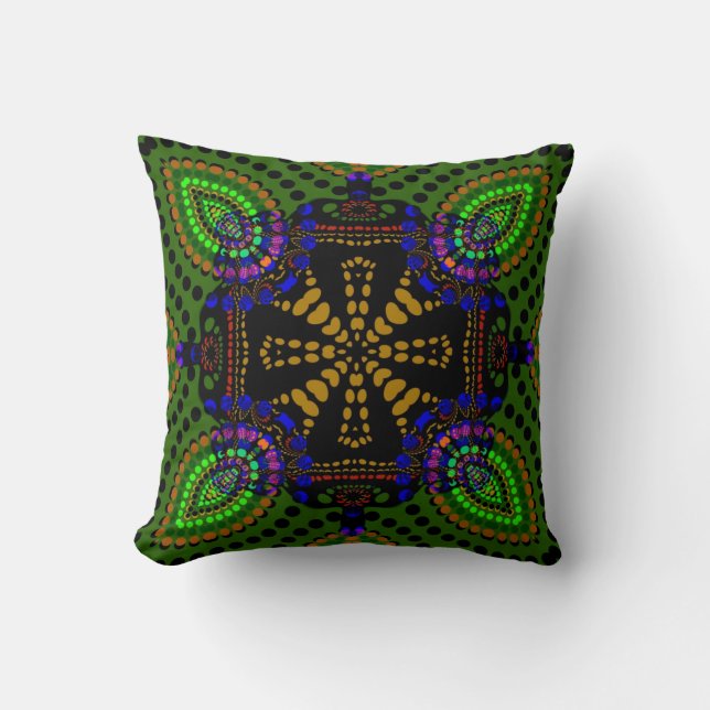 Östra Fusion Tribal Batik Cushion Pillow Kudde (Framsida)