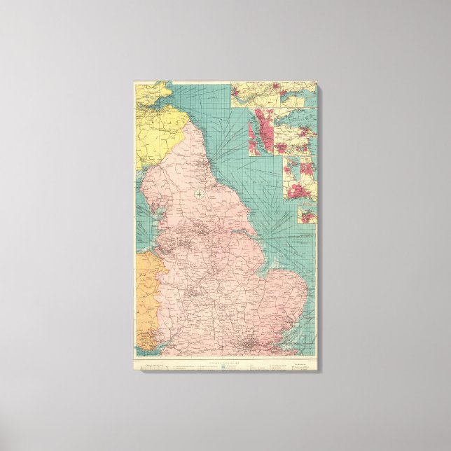 Östra hamnar i Underbara Britien Canvastryck (Framsida)