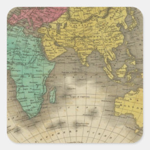 Östra Hemisphere 15 Fyrkantigt Klistermärke