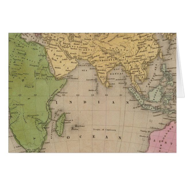 Östra Hemisphere 7 Hälsningskort (Framsidan Horizontal)