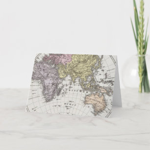 Östra Hemisphere Atlas Karta Helgkort