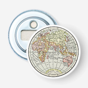 Östra Hemisphere Karta Globe Travel Art Flasköppnare