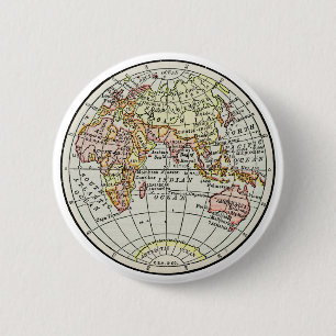 Östra Hemisphere Karta Globe Travel Art Knapp