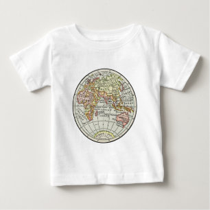 Östra Hemisphere Karta Globe Travel Art Tee