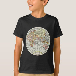 Östra Hemisphere Karta Globe Travel Art Tee