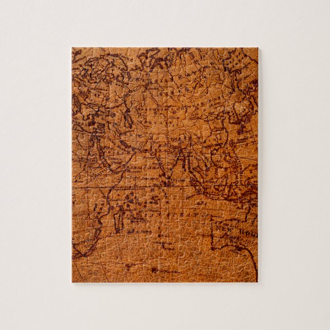 Östra Hemisphere Vintage Historik Antique Karta Pussel (Vertikal)