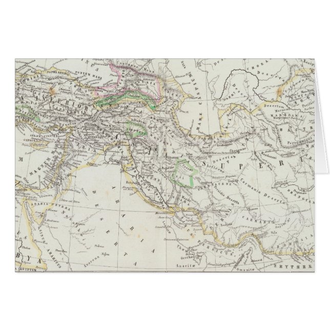 Östra Hemisphere World Map Hälsningskort (Framsidan Horizontal)