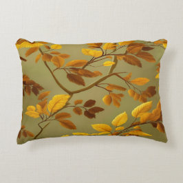 Östra hösten: En sömlös 3D Löv Mönster Prydnadskudde