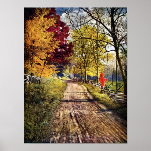 Östra hösten Träd Poster (Framsidan)