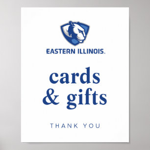 Östra Illinois Panthers Head and Wordmark Logotyp Poster