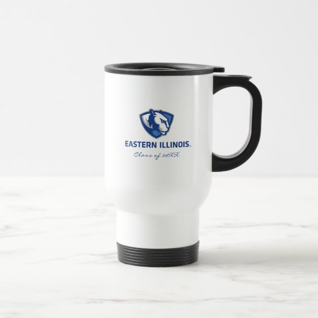 Östra Illinois Panthers Head and Wordmark Logotyp Resemugg (Höger)