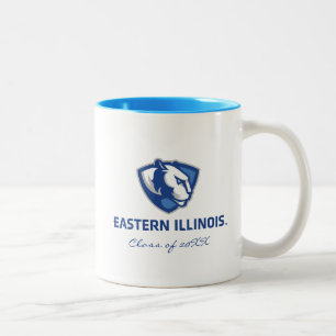Östra Illinois Panthers Head and Wordmark Logotyp Två-Tonad Mugg