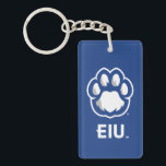 Östra Illinois Panthers Paw Print & EIU<br><div class="desc">Denna konstruktion har två olika inslag som representerar Östra Illinois Universiteten (EIU). I överkanten visas en stiliserad ritarpapp på en framträdande plats. Blåutskriften återges i blått med en grått-kontur som skapar en fetstilt och igenkännlig symbol för EIU-pantrarna. Under taputskriften presenteras förkortningen "EIU" i ett starkt, sans-serif typeface, som förstärker universiteten...</div>