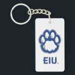 Östra Illinois Panthers Paw Print & EIU<br><div class="desc">Denna konstruktion har två olika inslag som representerar Östra Illinois Universiteten (EIU). I överkanten visas en stiliserad ritarpapp på en framträdande plats. Blåutskriften återges i blått med en grått-kontur som skapar en fetstilt och igenkännlig symbol för EIU-pantrarna. Under taputskriften presenteras förkortningen "EIU" i ett starkt, sans-serif typeface, som förstärker universiteten...</div>