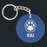 Östra Illinois Panthers Paw Print & EIU<br><div class="desc">Denna konstruktion har två olika inslag som representerar Östra Illinois Universiteten (EIU). I överkanten visas en stiliserad ritarpapp på en framträdande plats. Blåutskriften återges i blått med en grått-kontur som skapar en fetstilt och igenkännlig symbol för EIU-pantrarna. Under taputskriften presenteras förkortningen "EIU" i ett starkt, sans-serif typeface, som förstärker universiteten...</div>
