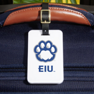 Östra Illinois Panthers Paw Print & EIU Bagagebricka