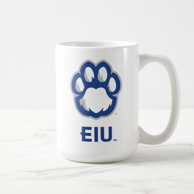 Östra Illinois Panthers Paw Print & EIU Kaffemugg (Höger)