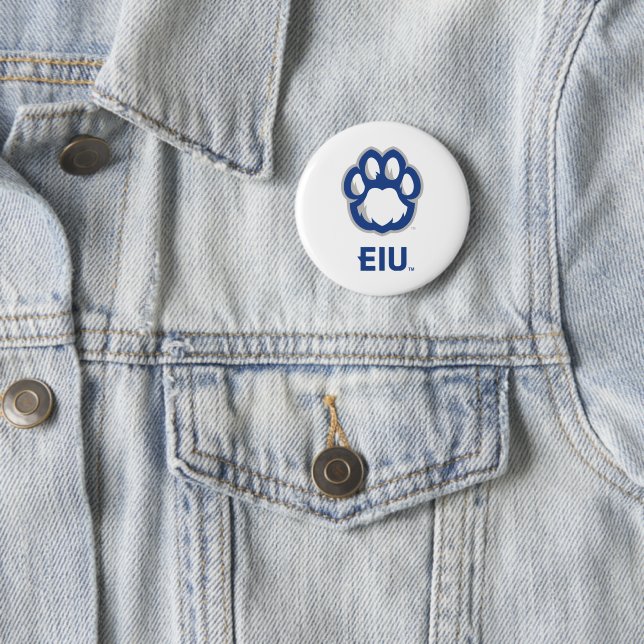 Östra Illinois Panthers Paw Print & EIU Knapp (In Situ)