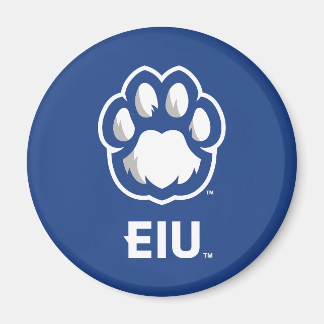 Östra Illinois Panthers Paw Print & EIU Magnet (Framsidan)