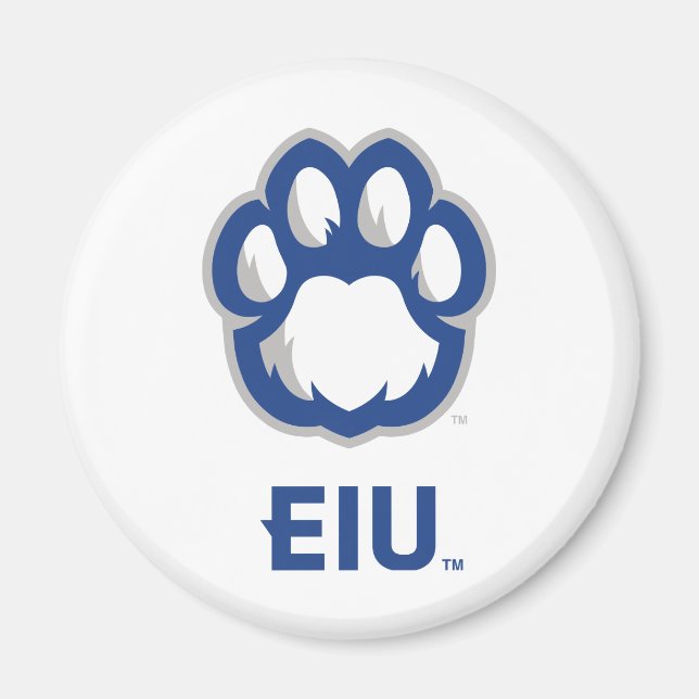 Östra Illinois Panthers Paw Print & EIU Magnet (Framsidan)