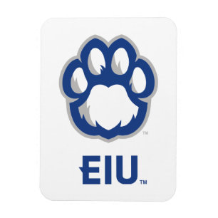 Östra Illinois Panthers Paw Print & EIU Magnet