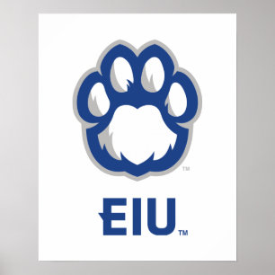 Östra Illinois Panthers Paw Print & EIU Poster