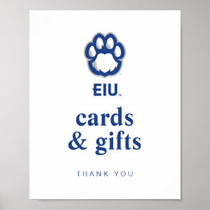 Östra Illinois Panthers Paw Print & EIU Poster