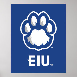 Östra Illinois Panthers Paw Print & EIU Poster