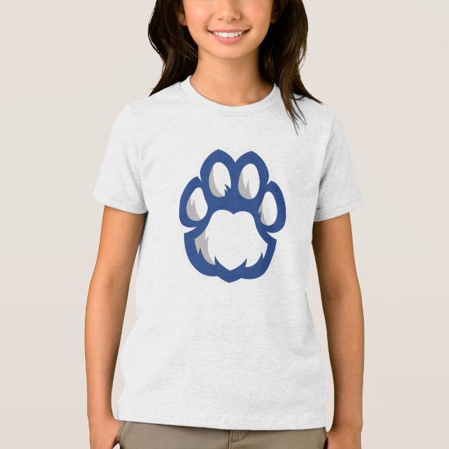 Östra Illinois Panthers Paw Print & EIU T Shirt (Framsida)