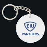Östra Illinois Panthers Shield & Wordmark Logotyp<br><div class="desc">Med denna utformning kombineras två nyckel inslag som representerar Östra Illinois Universiteten (EIU). Längst upp visas akronymen "EIU" i fet, sans-serif brev i en skölliknande form, som återges i blått och grått. Denna sköld symboliserar styrka och skydd, som representerar universiteten värderingar. Under skölden presenteras "PANTHERS" i ord i ett fetstilt,...</div>