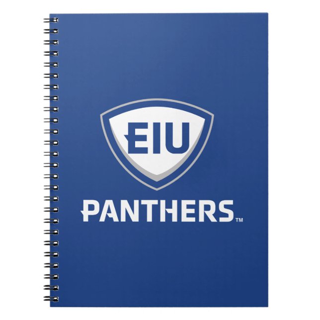 Östra Illinois Panthers Shield & Wordmark Logotyp Anteckningsbok (Framsidan)