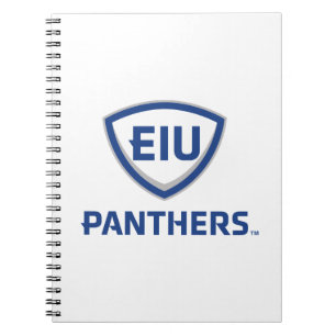 Östra Illinois Panthers Shield & Wordmark Logotyp Anteckningsbok