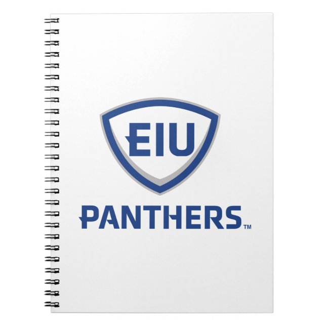Östra Illinois Panthers Shield & Wordmark Logotyp Anteckningsbok (Framsidan)