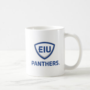 Östra Illinois Panthers Shield & Wordmark Logotyp Kaffemugg