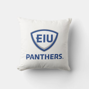 Östra Illinois Panthers Shield & Wordmark Logotyp Kudde